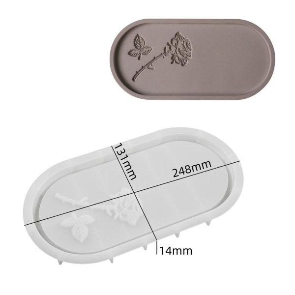 BIG FLOWER OVAL TRAY MOLD - Image 2