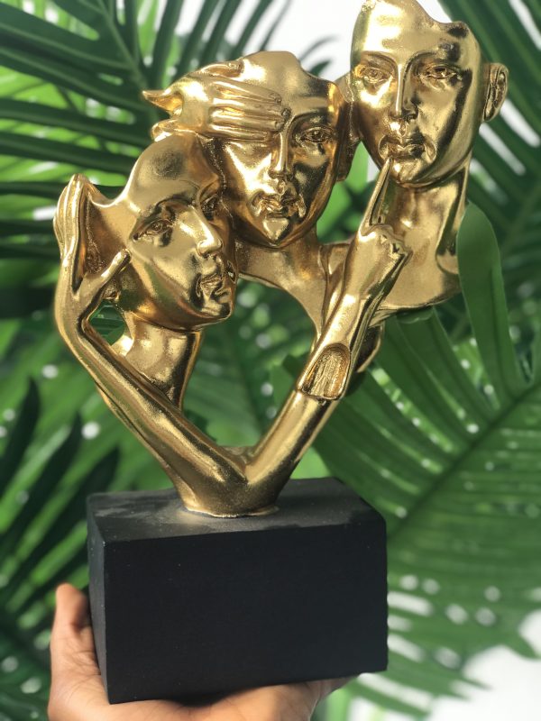GOLD 3 FACE DECOR