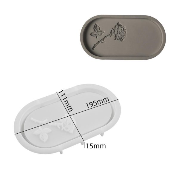BIG FLOWER OVAL TRAY MOLD - Image 3