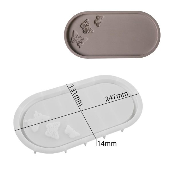 BUTTERFLY OVAL TRAY MOLD
