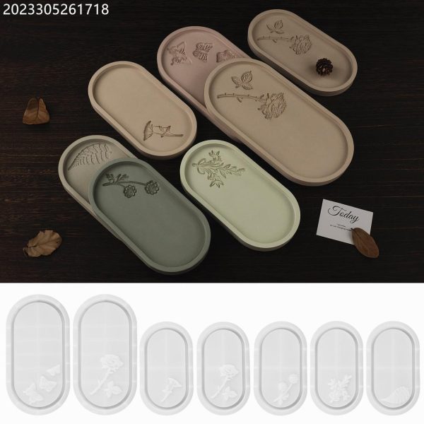 BIG FLOWER OVAL TRAY MOLD