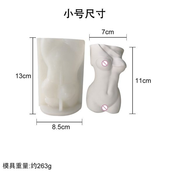 Half lady body vase mold