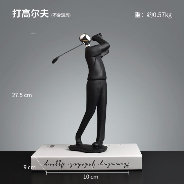 Play Golf Man Decor (Black and Silver)