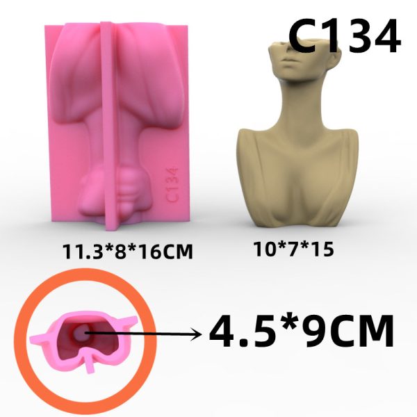 Female side face mold (pink)