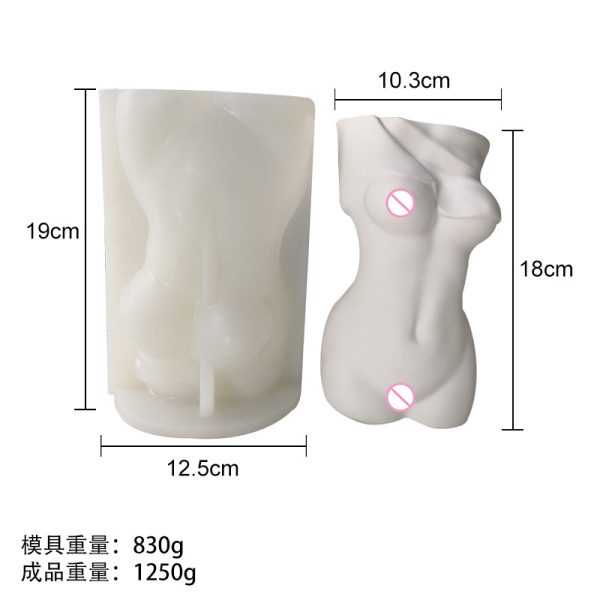 Half lady body vase mold - Image 4
