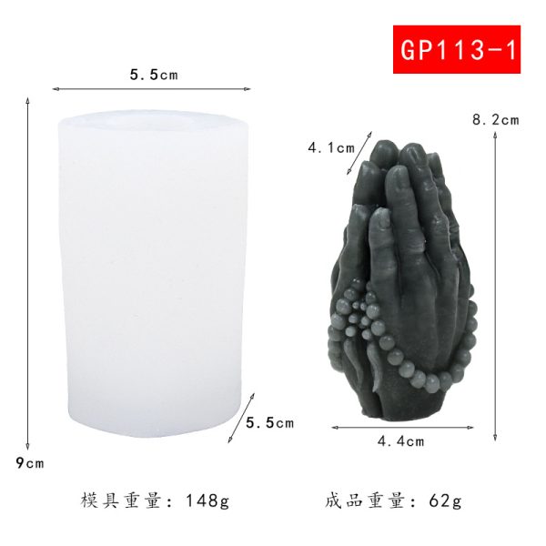 Rosary praying hand mold