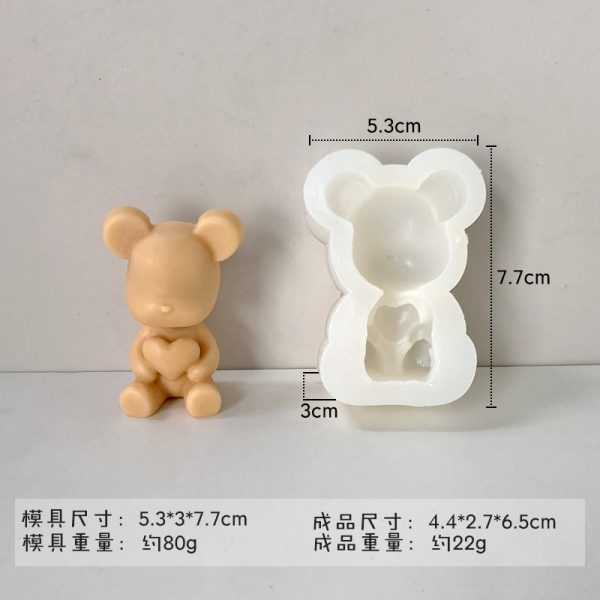 SMALL SITTING BEAR MOLD