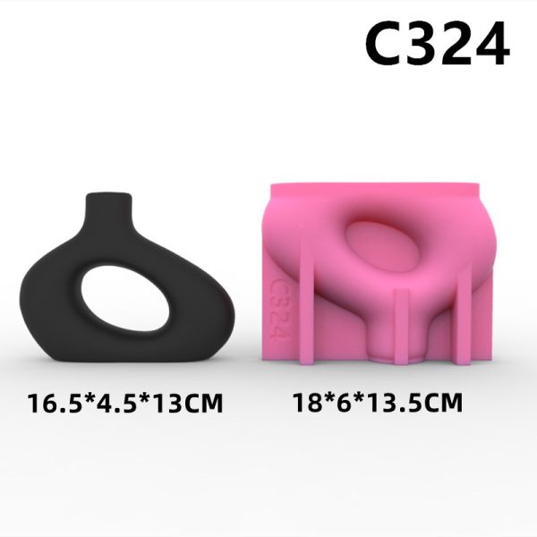 Slant doughnut vase mold - Image 2