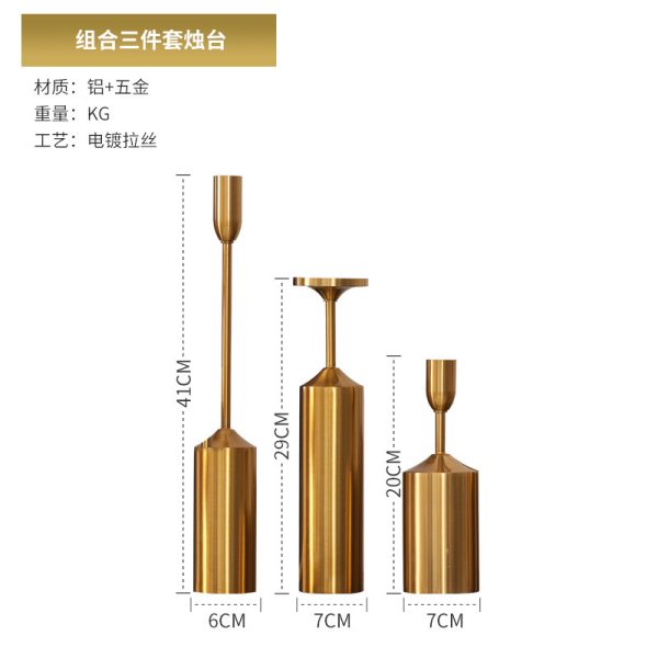 Nordic Gold Decor Candle Holder