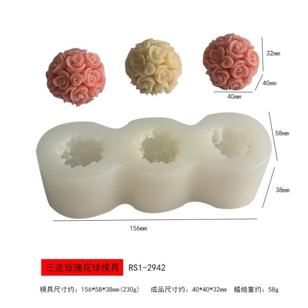 3in1 rose ball mold