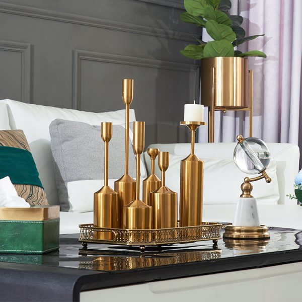 Nordic Gold Decor Candle Holder - Image 2
