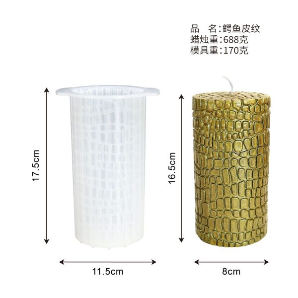 Crocodile Leather Cylindrical Mold