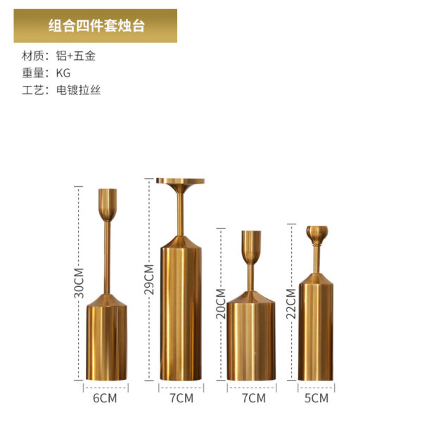 Nordic Gold Decor Candle Holder - Image 4