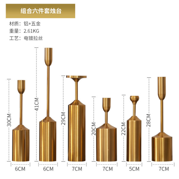 Nordic Gold Decor Candle Holder - Image 5