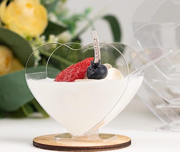 Heart shape disposable pudding cup - Image 2