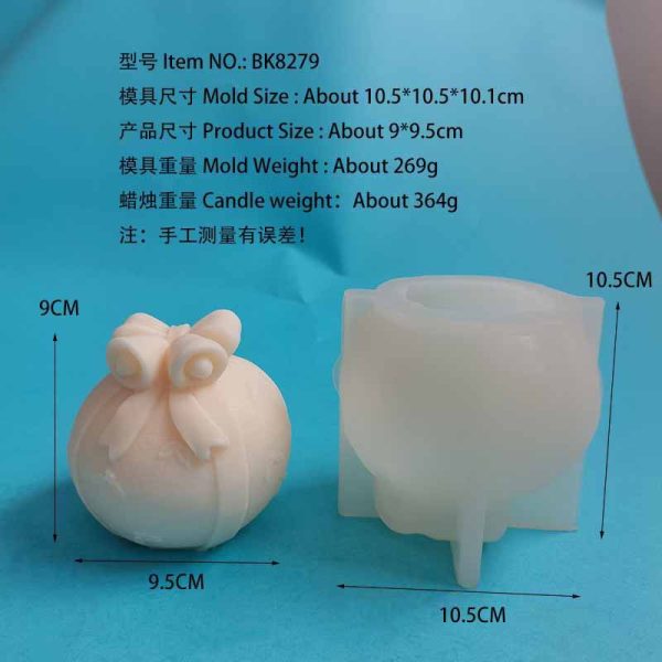 Santa bell bow mold
