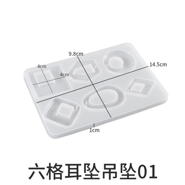 6 Gird Earring Pendant Mold