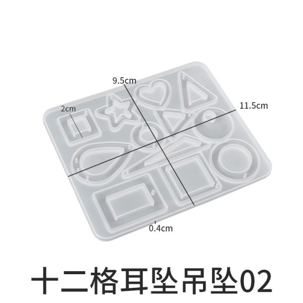 12 Grid Pendant Earring Mold
