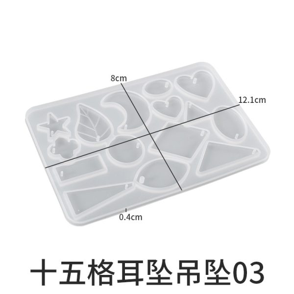 15 Grid Earring Pendant Mold