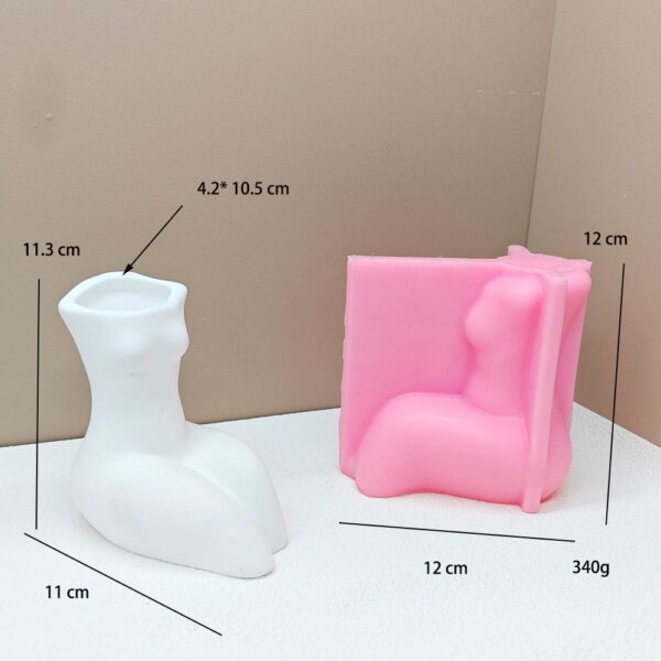 Sitting Woman Body Vase Mold