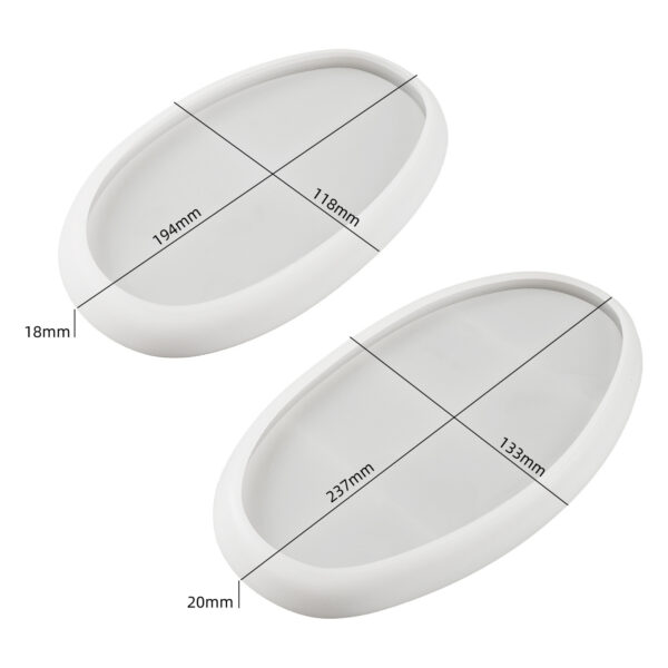 Oval storage tray mold