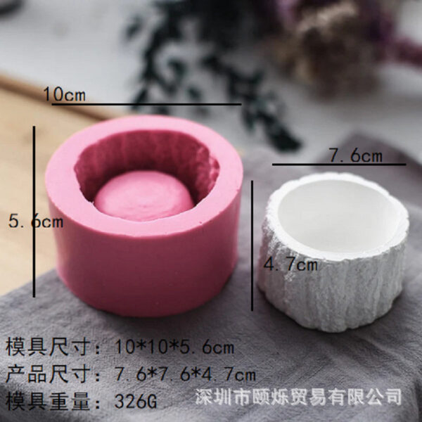 3D TREE STUMP FLOWER POT MOLD