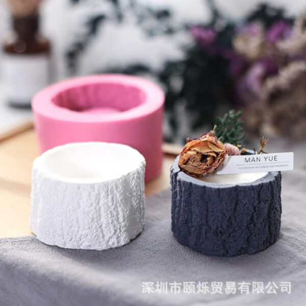 3D TREE STUMP FLOWER POT MOLD - Image 2