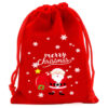 Merry Christmas Suede Drawstring Bag - Image 2