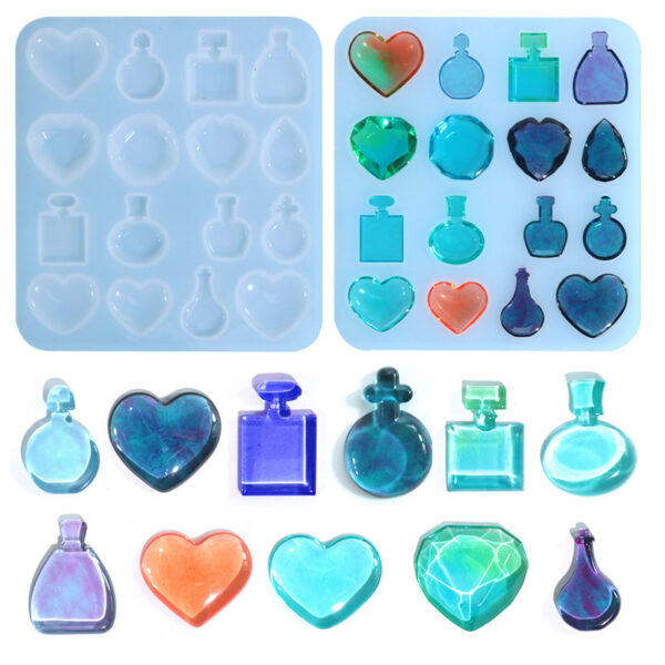 Heart and bottle mold