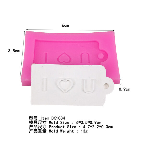 I love you key holder mold
