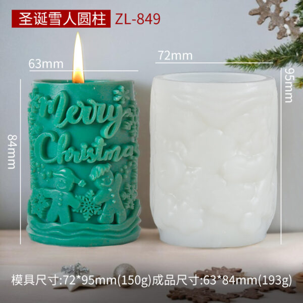 Christmas snowman garden plillar mold