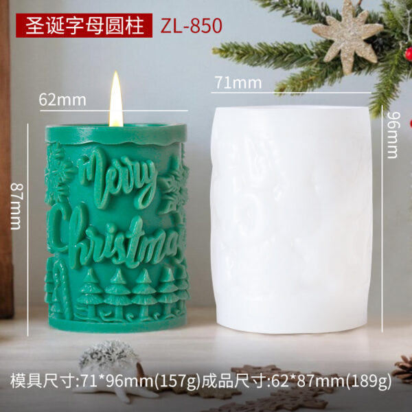 Christmas alphabeth cylinder mold