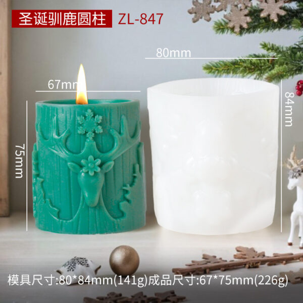 Christmas reindeer cylinder mold