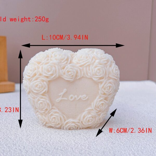 Flat rose love mold
