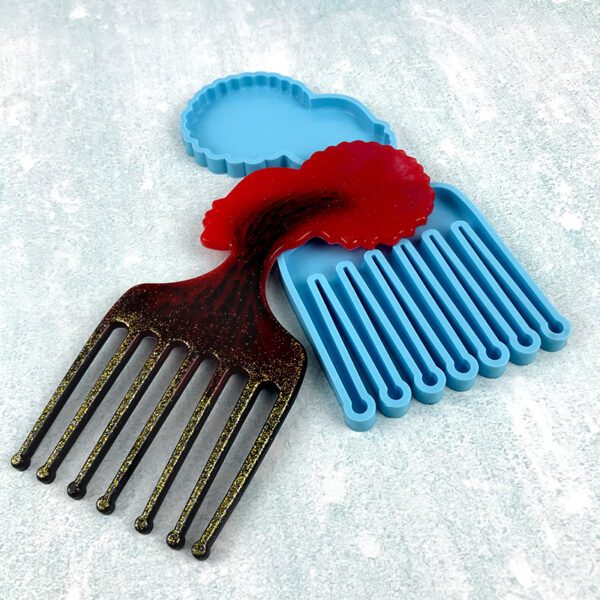 Curly African Hair Comb Mold - Image 2