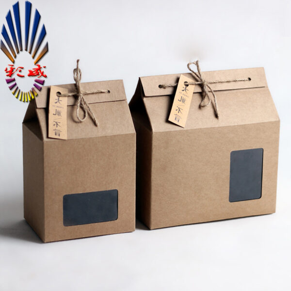WINDOW PAPER BAG WITH JUTE ROPE