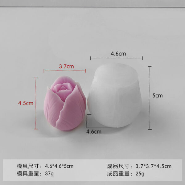 Tulip Rose Flower Mold - Image 2