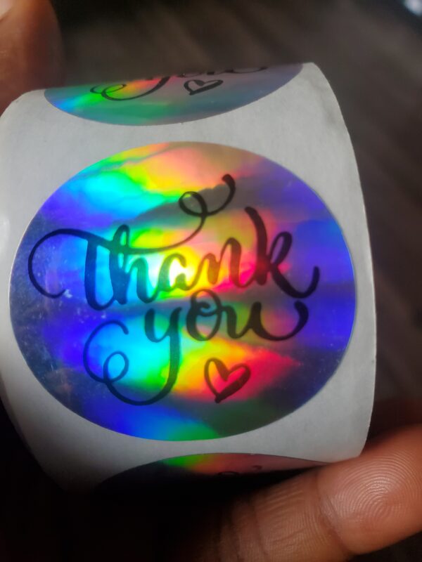 Rainbow thank you sticker