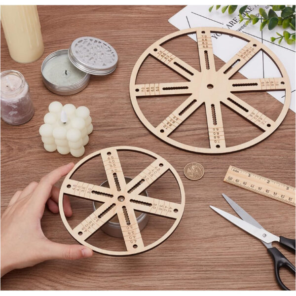Multifunctional wooden Adjustable Round wooden wick holder