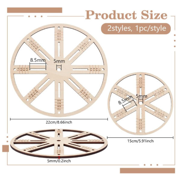 Multifunctional wooden Adjustable Round wooden wick holder - Image 3