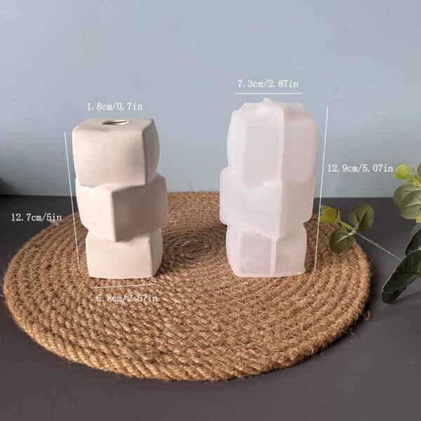 Geometric cube vase mold