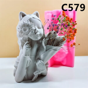 Sunflower Girl Vase Mold