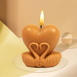 Double Swan Heart Rose Mold